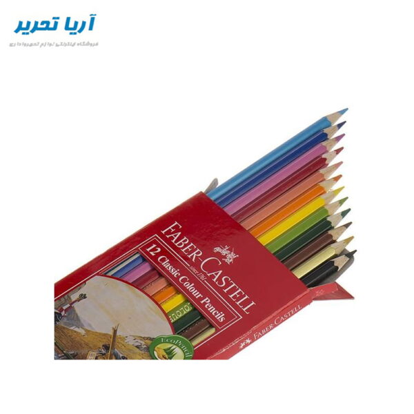 مداد رنگی 12 رنگ مقوایی فابرکاستل