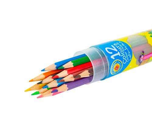 مداد رنگی آریا 12 رنگ جعبه استوانه ای