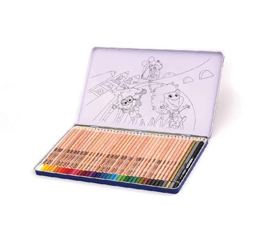 مداد رنگی 3+36 رنگ جعبه فلزی آریا