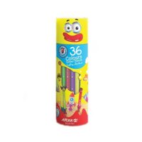 مداد رنگی آریا 36 رنگ جعبه استوانه ای مدل 3053